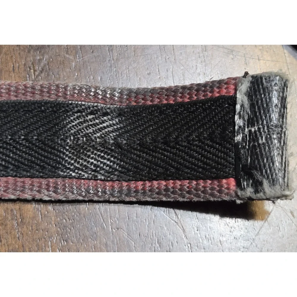 Ladder 34 Recycled Fire Hose Belt Adjustable Red Grip Decommissioned Web Buckle
